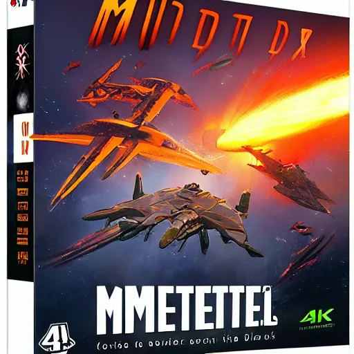 Image similar to video game box art of a game called meteor defense, 4 k, very detailed cover art.