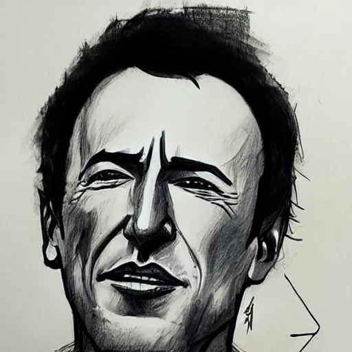 Image similar to bruce springsteen rough sketch by loish