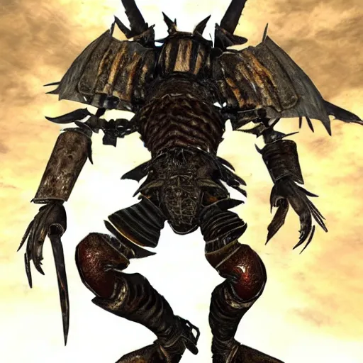 Prompt: Beetle Boss (dark souls style)