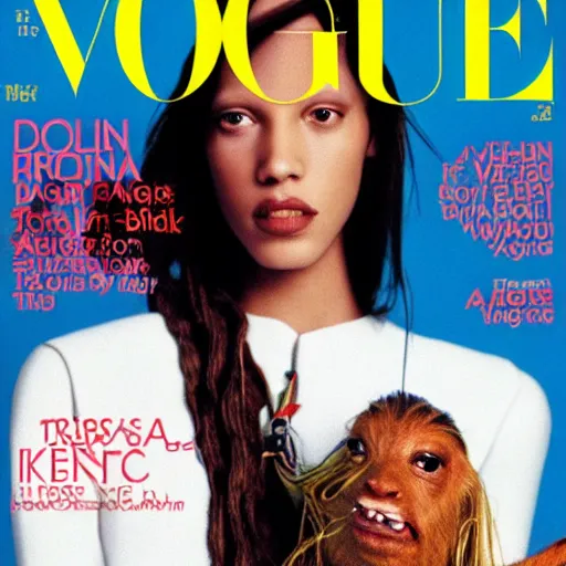 Image similar to jar jar binks on the cover of vogue