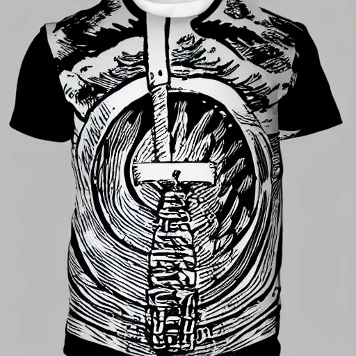 Image similar to viking ship line art, graphic tees