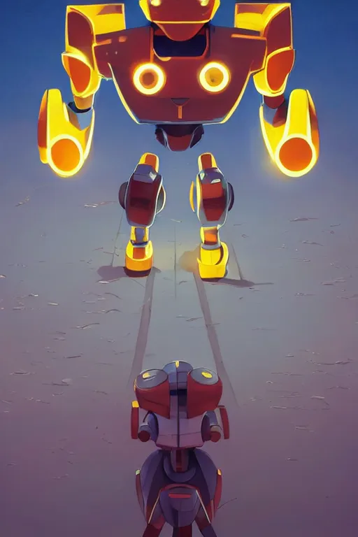 Image similar to metabots medabots medarotto medarot robot minimalist comics, behance hd by jesper ejsing, by rhads, makoto shinkai and lois van baarle, ilya kuvshinov, rossdraws global illumination ray tracing hdr radiating a glowing aura