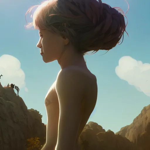 Image similar to a lonely back, sorrowful, highly detailed vfx portrait, unreal engine, greg rutkowski, loish, rhads, caspar david friedrich, makoto shinkai and lois van baarle, ilya kuvshinov, rossdraws, elegent, tom bagshaw, alphonse mucha, global illumination, detailed and intricate environment.