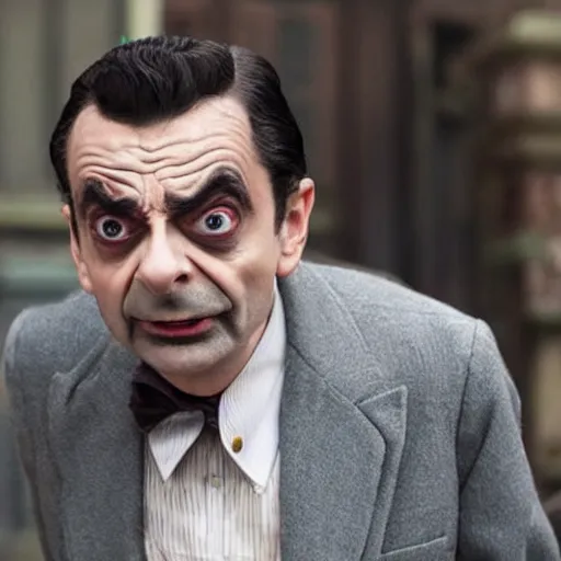 Image similar to movie still of mr bean, from joker ( 2 0 1 9 )