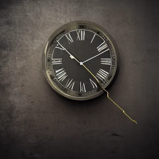 Image similar to hear the clock stop when you reach the end of time, surreal