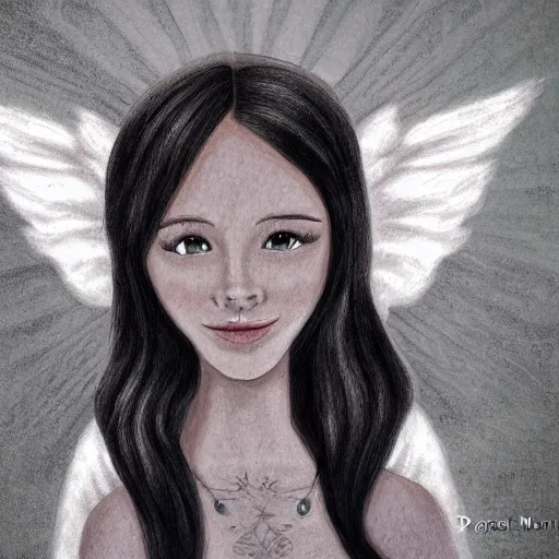 Prompt: angel, character portrait by Donna Mae Dingding