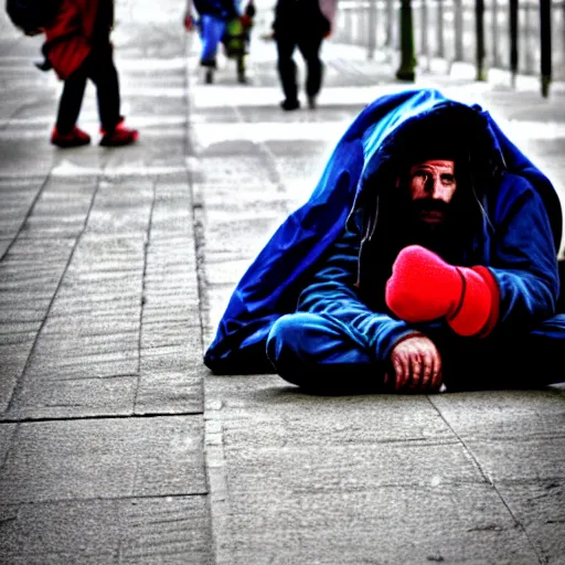 Image similar to homeless mario
