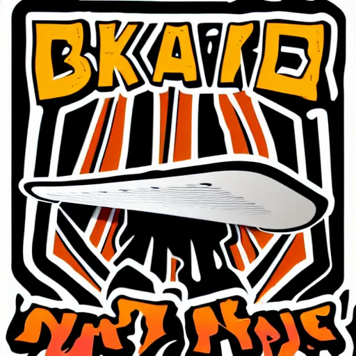 Prompt: skateboard sticker vector graphics colorful