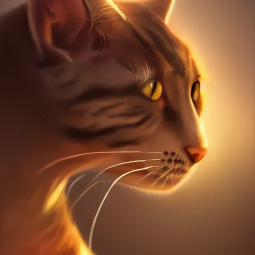 Prompt: a portrait of a cat wearing an armor, riding on a prancing horse, golden hour, illustration, digital art, trending on artstation