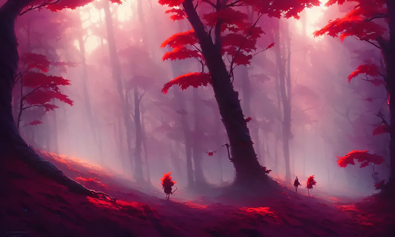 Image similar to Dark forest, Colored Berries, behance hd by Jesper Ejsing, by RHADS, Makoto Shinkai and Lois van baarle, ilya kuvshinov, rossdraws global illumination