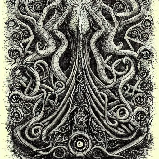 Image similar to the realm of the old ones, lovecraft, dimensional,