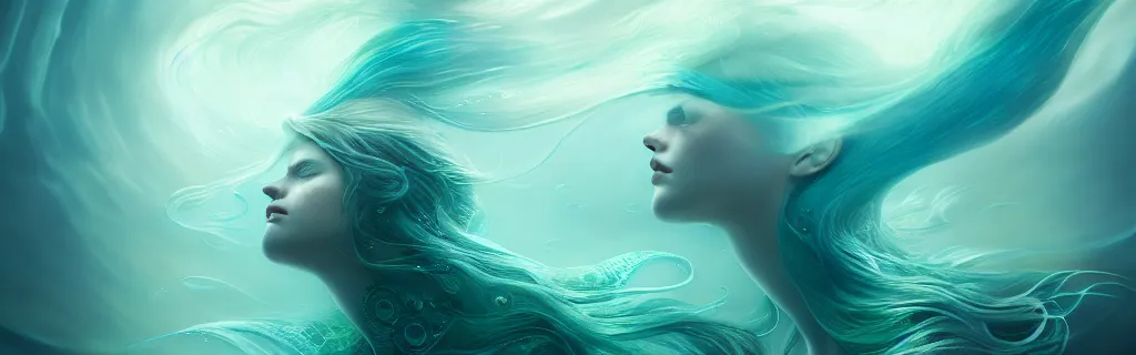 Prompt: fish in the sea by charlie bowater and anna dittmann and artgerm and clemens ascher, intricate, elegant, blue and green mist, highly detailed, dramatic lighting, sharp focus, octane render, trending on artstation, artstationhd, artstationhq, unreal engine, 4 k, 8 k