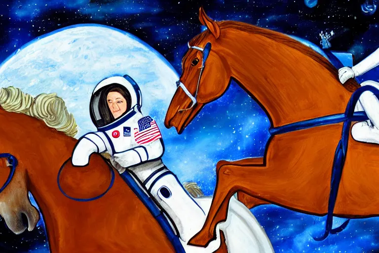 Image similar to horse lying on astronaut, arstation