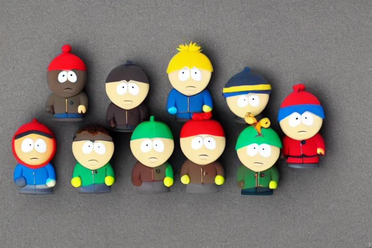 Prompt: Southpark in claymotion