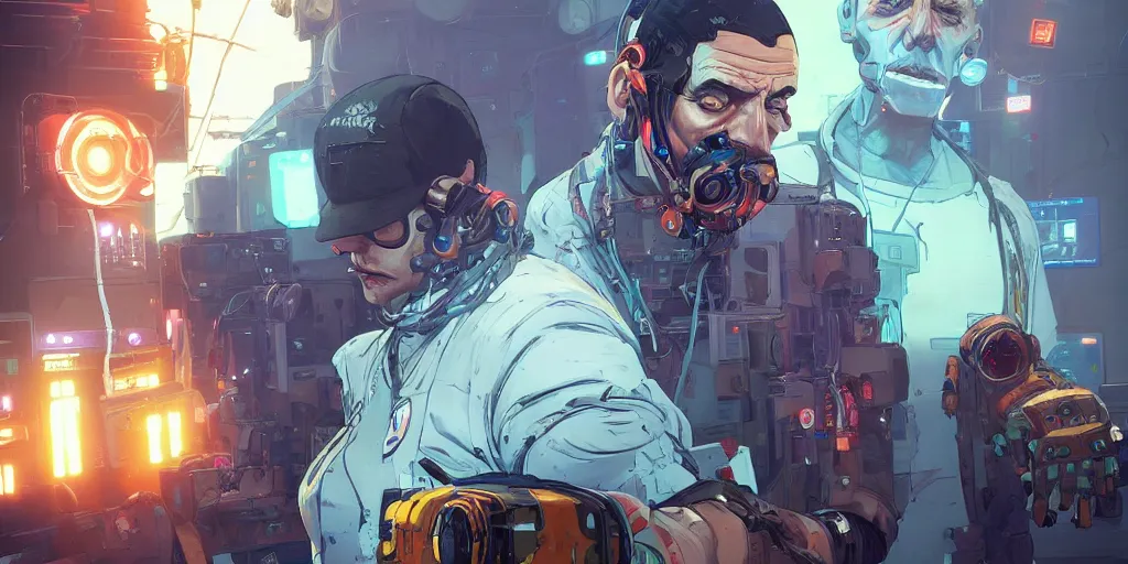 Image similar to a face covered with computer circuits, art gta 5 cover, official fanart behance hd artstation by jesper ejsing, by rhads, makoto shinkai and lois van baarle, ilya kuvshinov, ossdraws, that looks like it is from borderlands and by feng zhu and loish and laurie greasley, victo