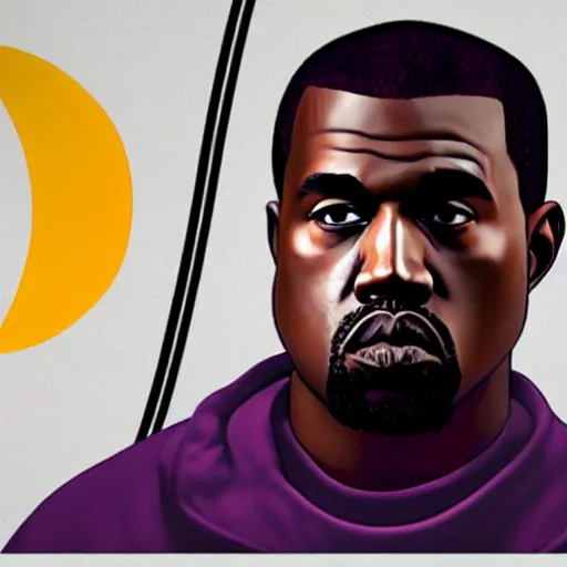 Prompt: Kanye West GTA V cover art