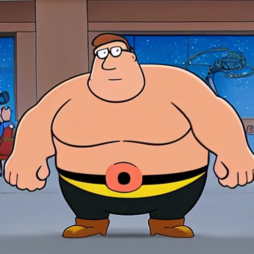 Prompt: peter griffin as mr. incredible