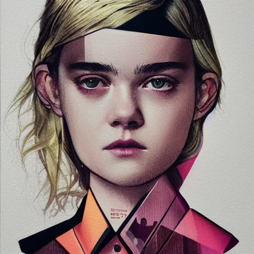 Prompt: Elle Fanning in the Special Forces picture by Sachin Teng, asymmetrical, dark vibes, Realistic Painting , Organic painting, Matte Painting, geometric shapes, hard edges, graffiti, street art:2 by Sachin Teng:4