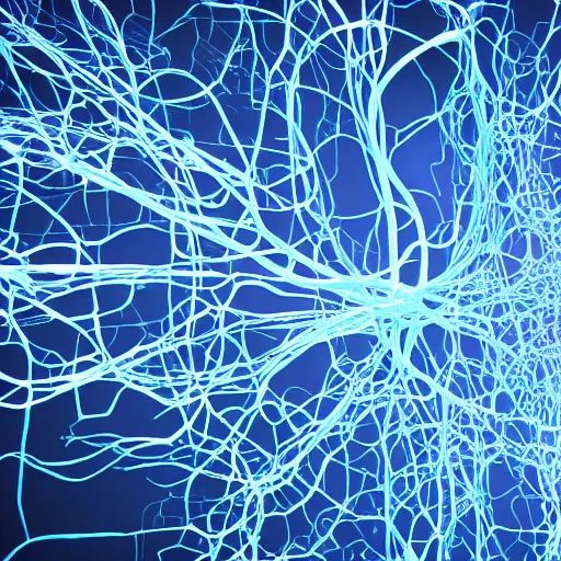 Image similar to 3 d render of neurons connecting and transmitting information