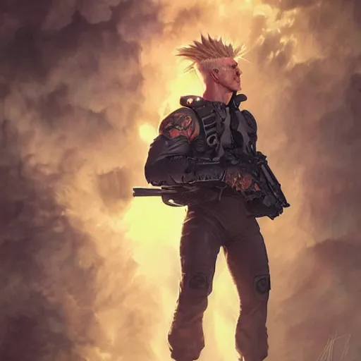 Prompt: kyle gas as guile from street fighter, ultra realistic, concept art, intricate details, eerie, highly detailed, photorealistic, octane render, 8 k, unreal engine. art by artgerm and greg rutkowski and magali villeneuve and alphonse mucha