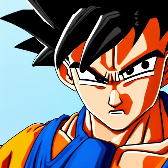 Image similar to highly detailed close up portrait of Son Goku, character art, studio lightning, bright colors, intricate, masterpiece, photorealistic, hiperrealistic, sharp focus, high contrast, Artstation HQ, DeviantArt trending, 4k UHD, Unreal Engine 5