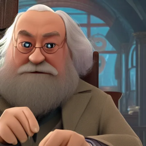 Image similar to Film still of Professor Dumbledore, from Disney Pixar's Up (2009)