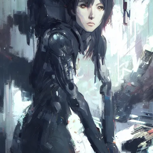 Prompt: Portrait of Cibo from BLAME! by Wadim Kashin, ArtStation