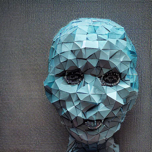 Prompt: consciousness emerging in artificial intelligence. canon 5 d 5 0 mm lens. papier - mache