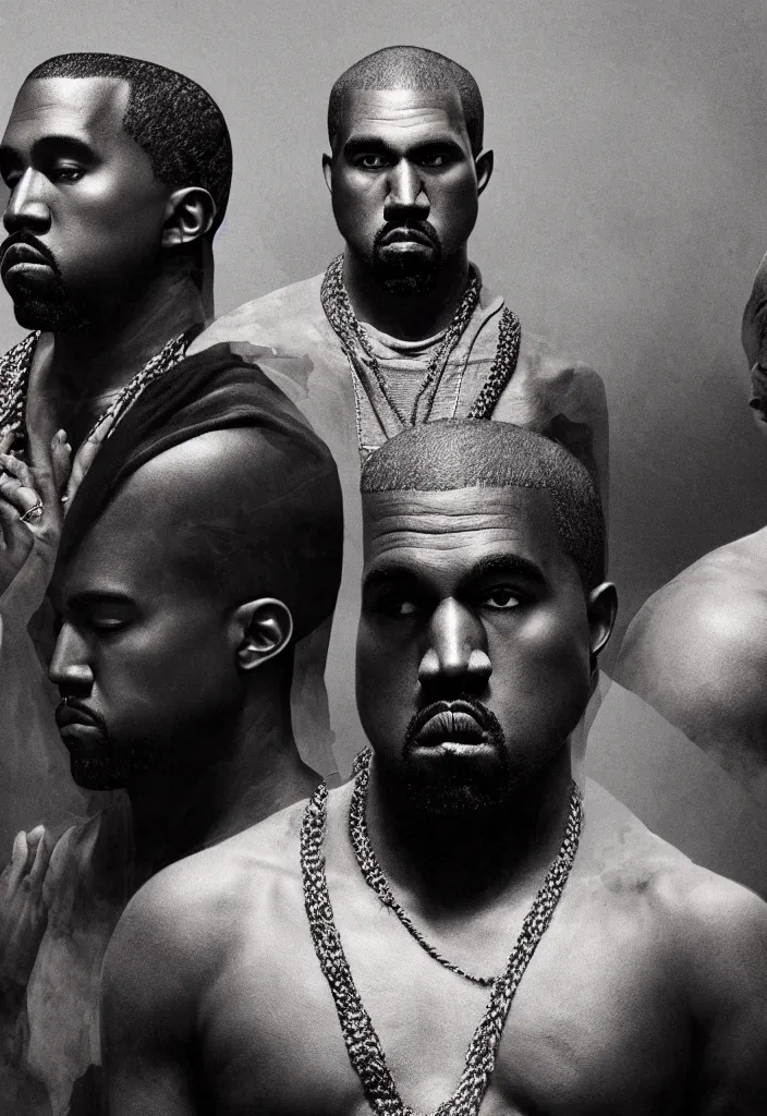 Prompt: A photo of a movie based on the Kanye West album Yeezus, 8K concept art, realistic faces, detailed, digital art,