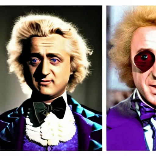 Image similar to geert wilders as gene wilder as willy wonka