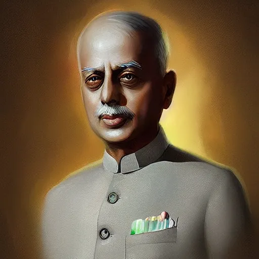 Image similar to jawahar lal nehru, digital painting, ultradetailed, artstation, ultradetailed, pinterest,