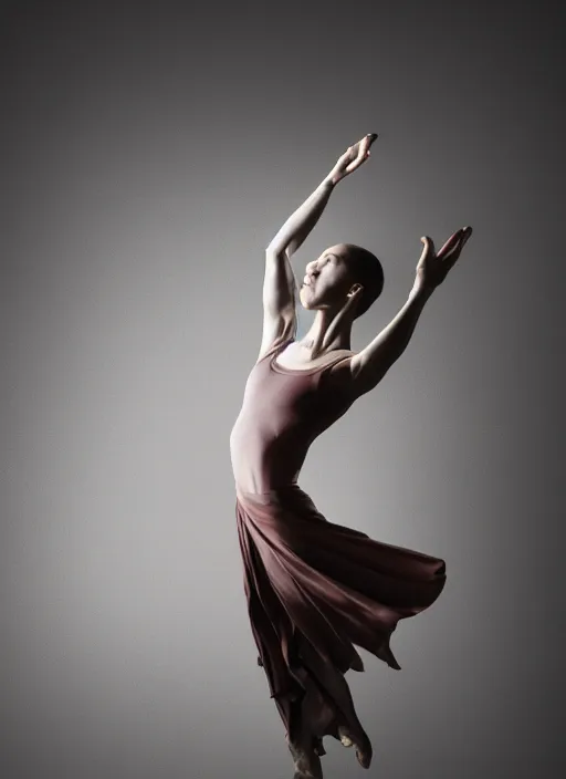 Prompt: a Photorealistic dramatic hyperrealistic render of a beautiful Female dancer by Ken Brower and Deborah Ory of NYC Dance project,Lois Greenfield,Beautiful dynamic dramatic dark moody lighting,shadows,cinematic atmosphere,Octane render,8K