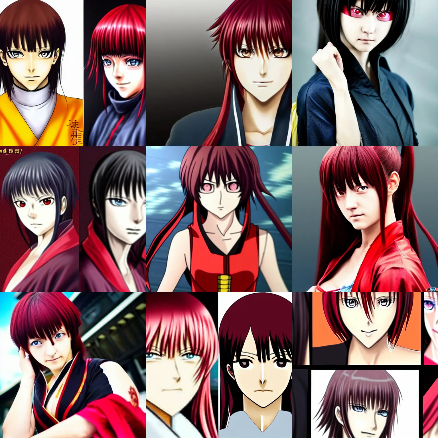 Prompt: real-life version of kagura from the anime gintama, hyperrealistic, photorealistic
