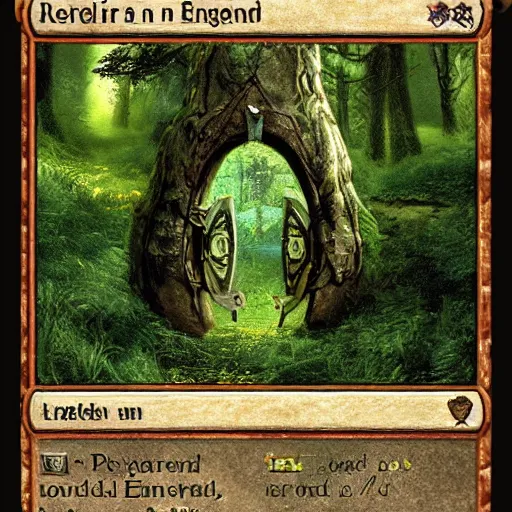 Image similar to portal in a forest in middle earth