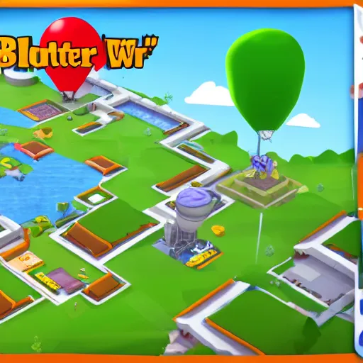 Prompt: bird view of walter white as a tower in bloons td 6