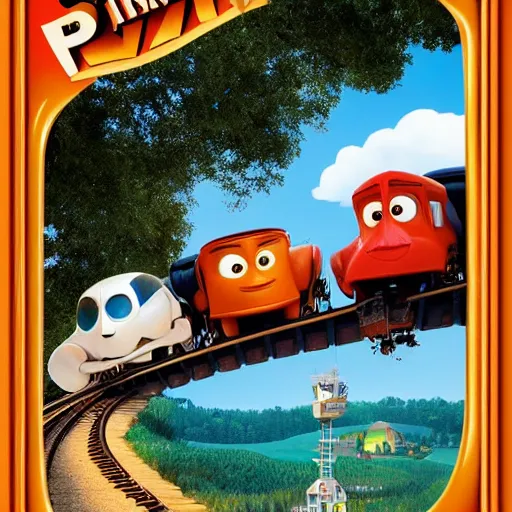 Image similar to Pixar trains movie poster