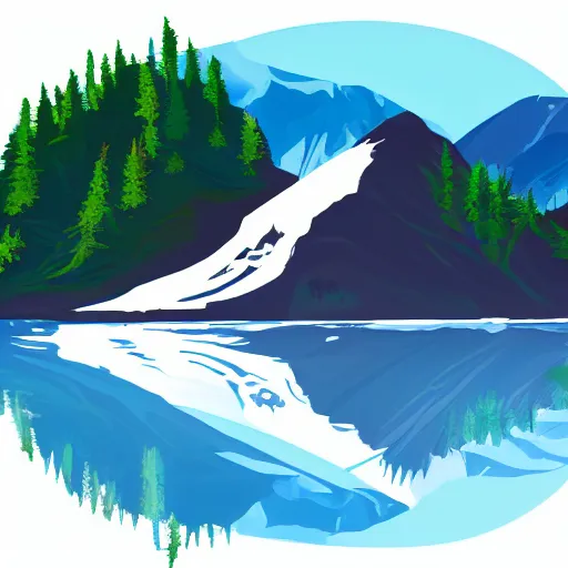 Image similar to mountain water illustration vector digital art trending on artstation h 7 6 8