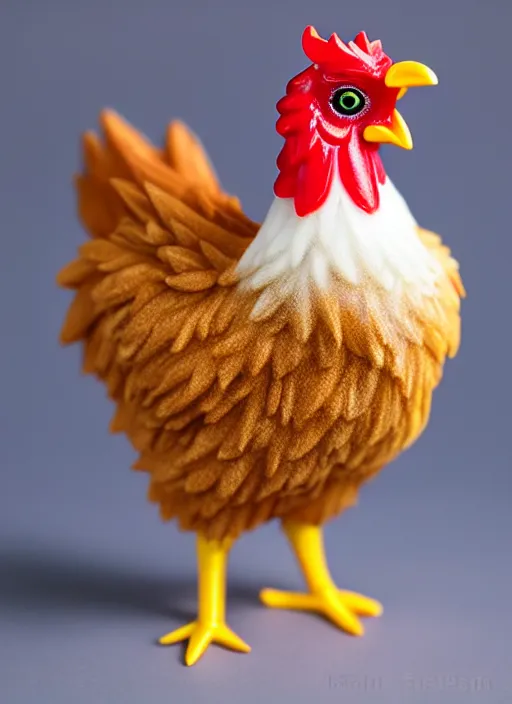 Image similar to 80mm resin detailed miniature of fluffy chicken, Product Introduction Photos, 4K, Full body, simple background