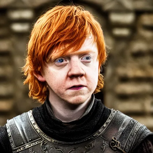 Image similar to rupert grint as ron weasley in game of thrones