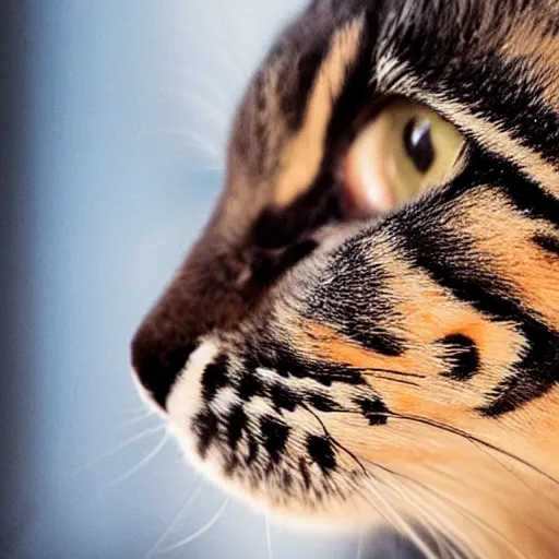 Prompt: photo of A butterfly lands on the nose of an cute cat