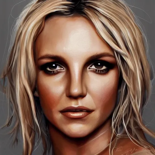 Prompt: portrait of britney spears, intricate, photoreal elegant, highly detailed, centered, grungy, digital painting, artstation, concept art, smooth, sharp focus,