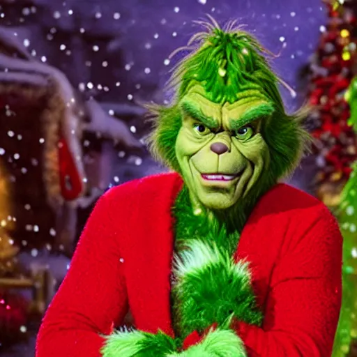 Prompt: kenneth copeland as the grinch