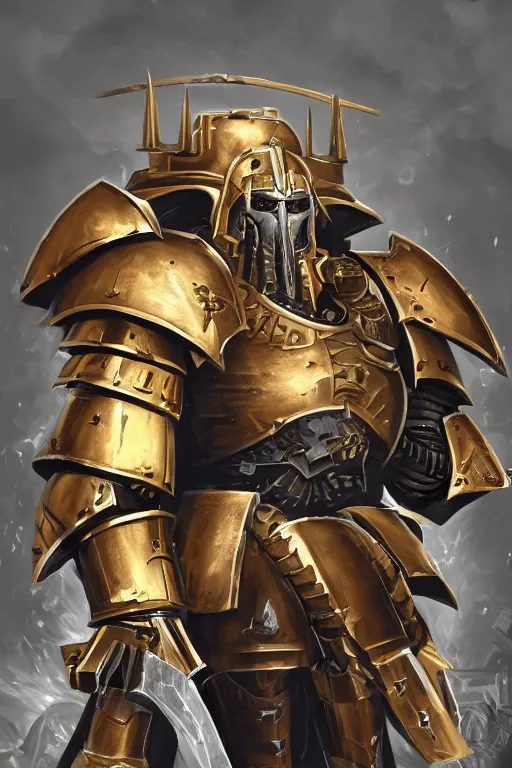 Image similar to armor portrait heros warhammer 4 0 k horus heresy fanart - the primarchs emperor by johannes helgeson animated with vfx concept artist & illustrator global illumination ray tracing hdr fanart arstation zbrush central hardmesh 8 k octane renderer comics stylized