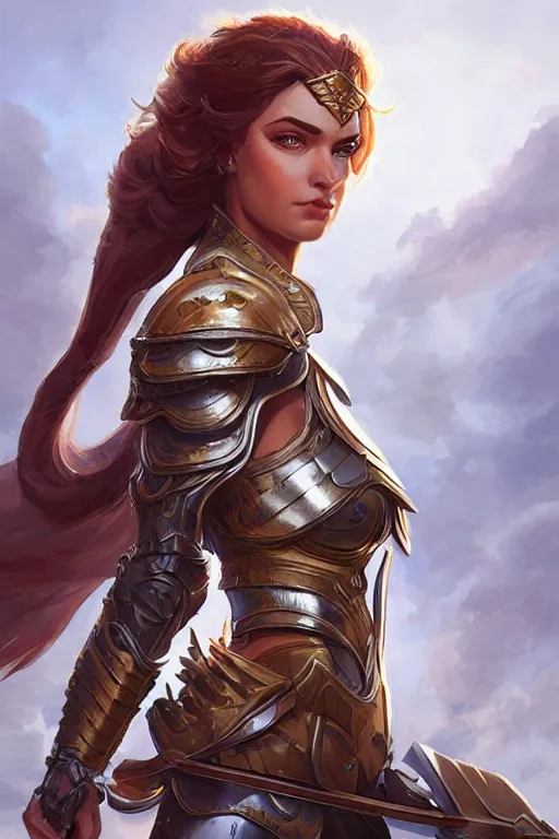 Image similar to amazon valkyrie athena, d & d, fantasy, portrait, highly detailed, headshot, digital painting, trending on artstation, concept art, sharp focus, illustration, art by artgerm and greg rutkowski and magali villeneuve