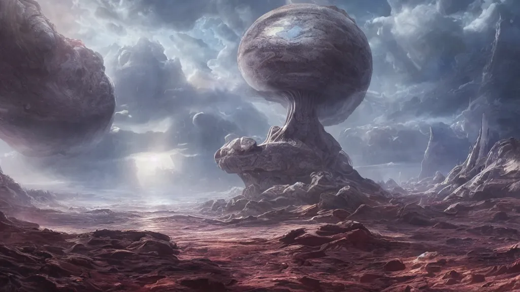 Image similar to alien planet in upheaval by arthur haas, cinematic matte painting