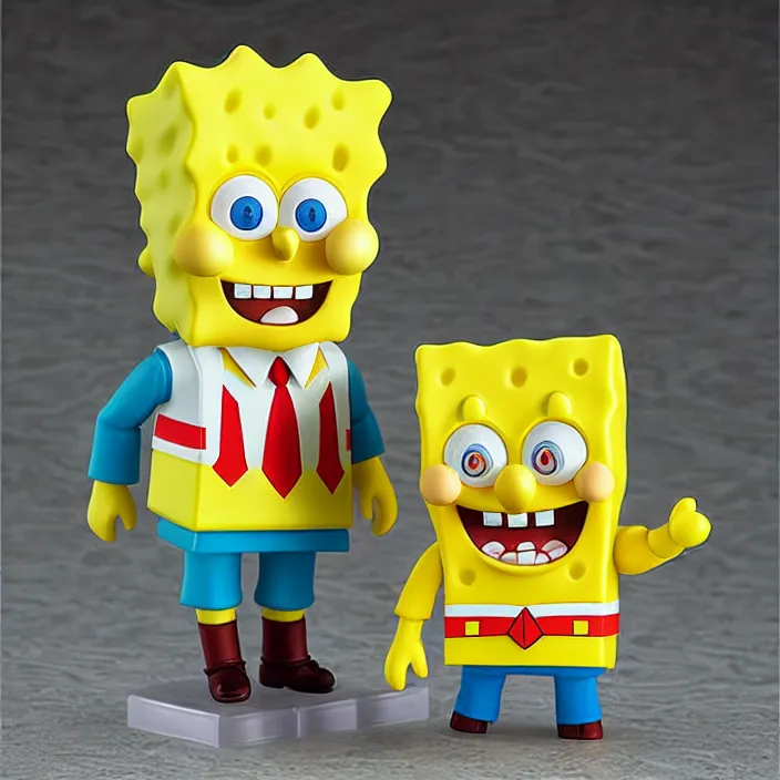 Image similar to spongebob, an anime nendoroid of spongebob, figurine, detailed product photo