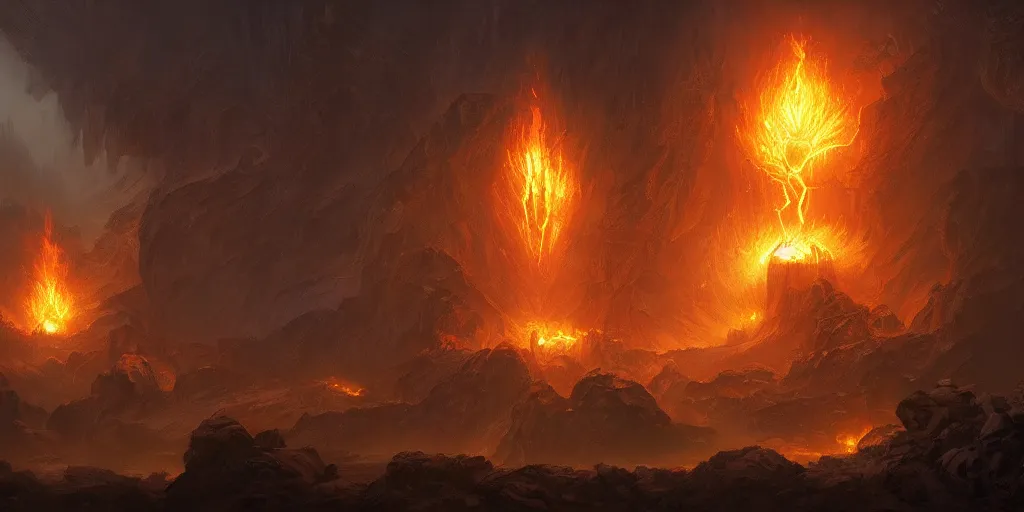 Prompt: A phoenix's ashes are divine, by Andreas Rocha + Ted Nasmith, dark, cinematic lighting, masterpiece, highly detailed, 8k resolution, trending on art station