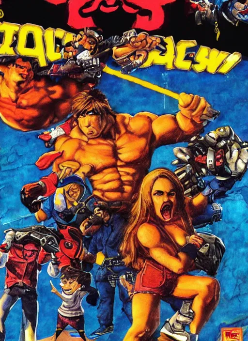 Image similar to hashsquatch the game, streets if rage style cover art