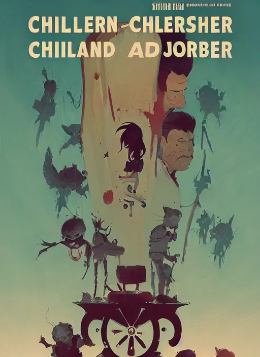 Image similar to poster movie called the children butcher, by atey ghailan, james gilleard, by joe fenton, by greg rutkowski, by greg tocchini, by kaethe butcher, 8 k, hd