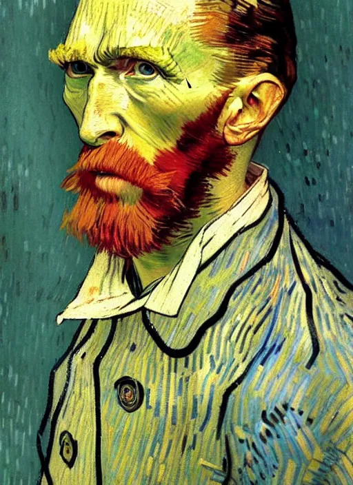 Image similar to hyper realistic charater in cape town painted by vincent van gogh by chiara bautista and norman rockwell and greg rutkowski weta studio, and lucasfilm